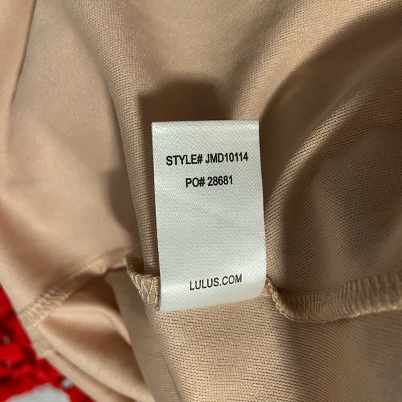 LULU’S Red Crocheted Sleeveless midi dress - Picture 12 of 12